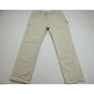 Carhartt Pants Mens 40 x 34 Beige Carpenter Utility Canvas Stretch 103279 251